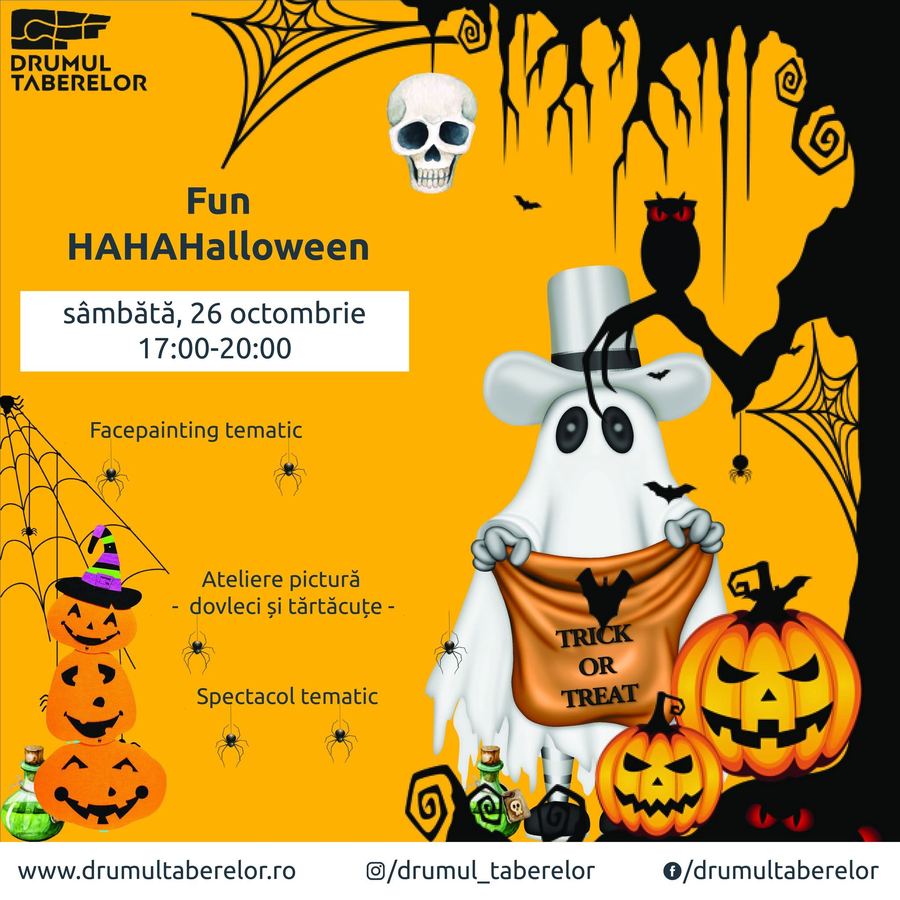 Afiș Fun HAHAHalloween la Drumul Taberelor