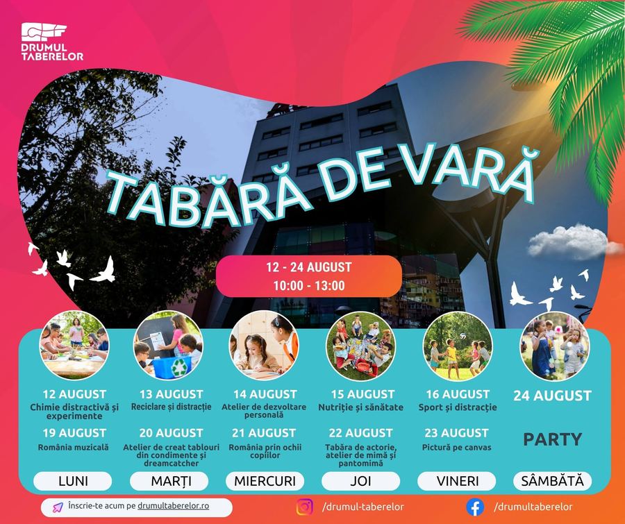 Afiș Tabăra de vară la Drumul Taberelor